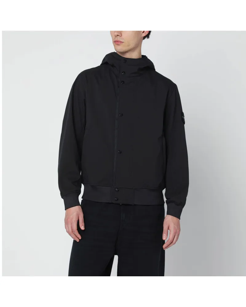 Stone Island Schwarze Light Soft Shell-R Jacke Black