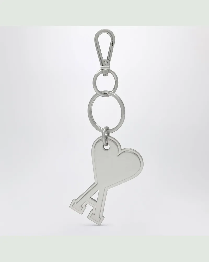 AMI Paris Ami de Coeur Schlüsselanhänger aus silberfarbenem Metall Metal