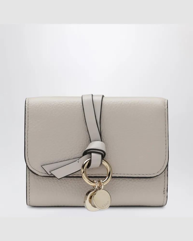 Chloé Kleines Alphabet Trifold-Portemonnaie in Hellgrau Grey