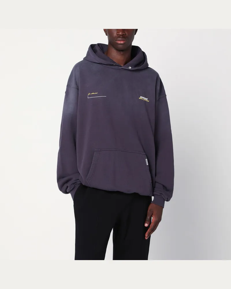 REPRESENT Pflaumenfarbener Baumwoll-Hoodie mit Logo 
