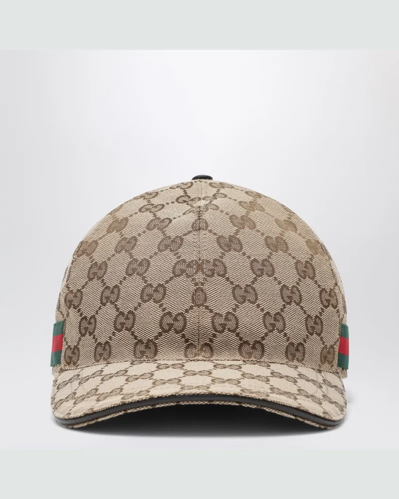 Gucci Beige Baseballkappe mit GG-Muster 