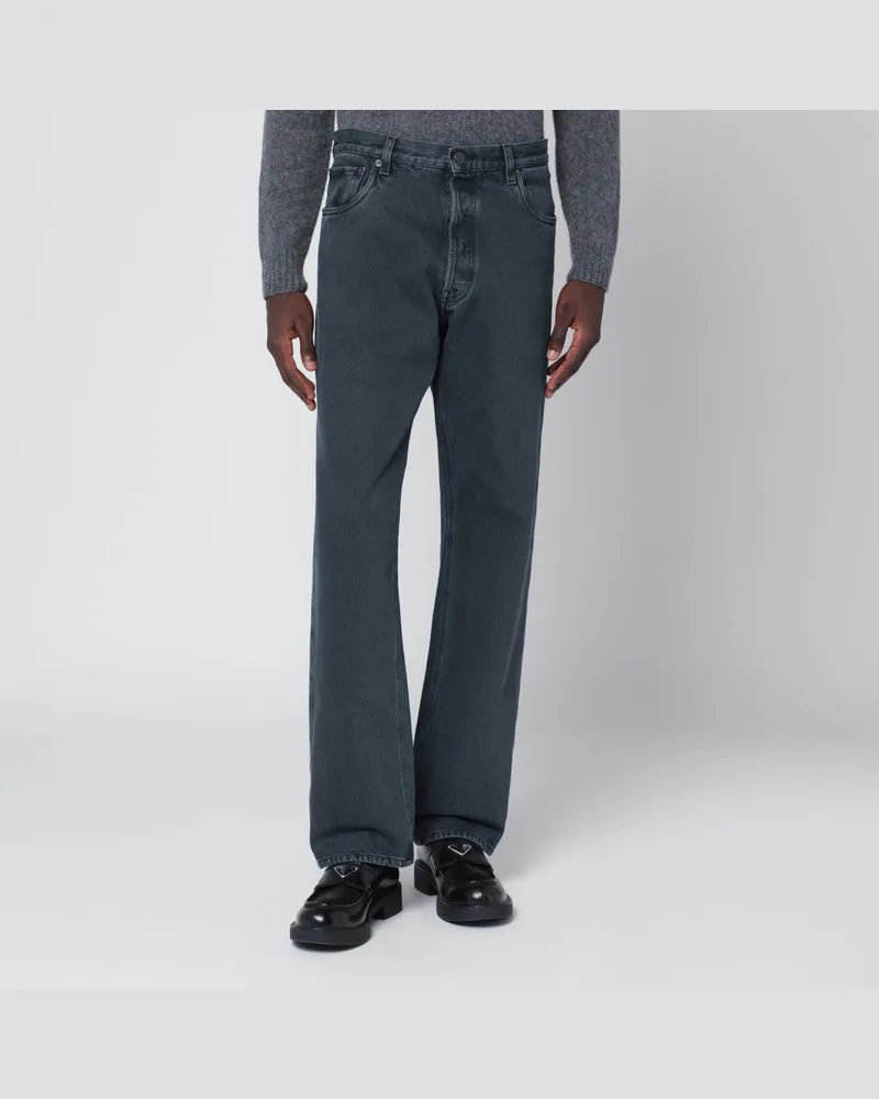 Prada Regular Jeans in Obsidianfarbe Blau