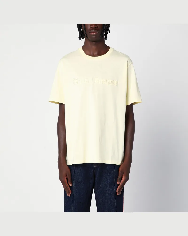 Wales Bonner Hellgelbes T-Shirt aus ökologischer Baumwolle Yellow