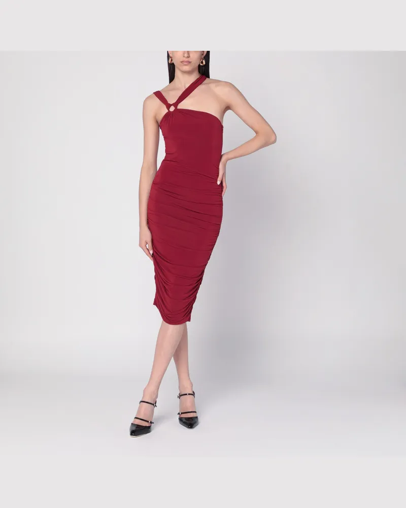 Isabel Marant Asymmetrisches Ethel-Kleid in hellem Bordeaux Red