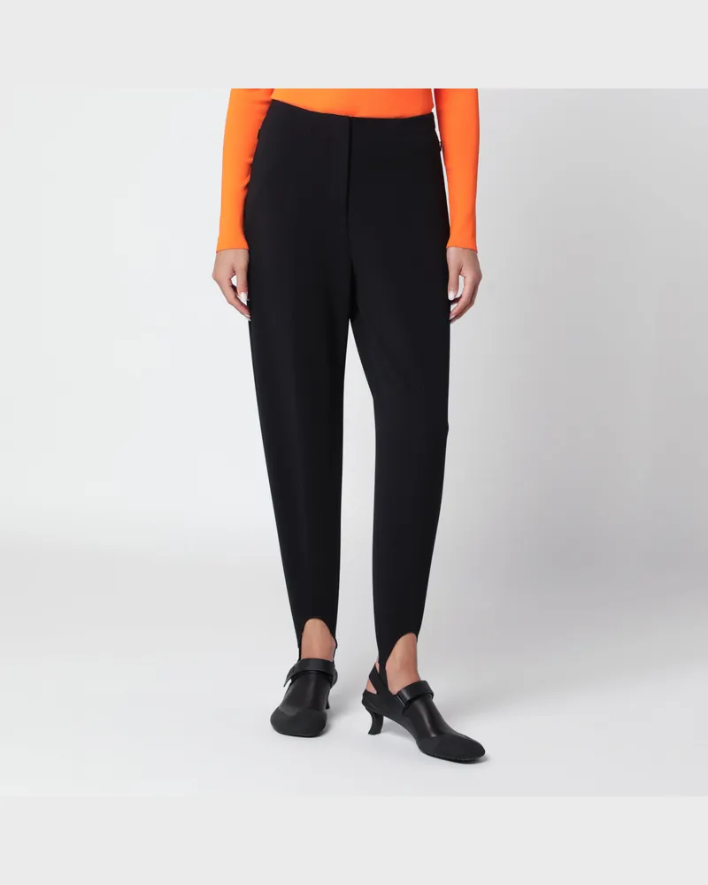 Loewe Schwarze Hose aus Stretch-Wollmischung Black