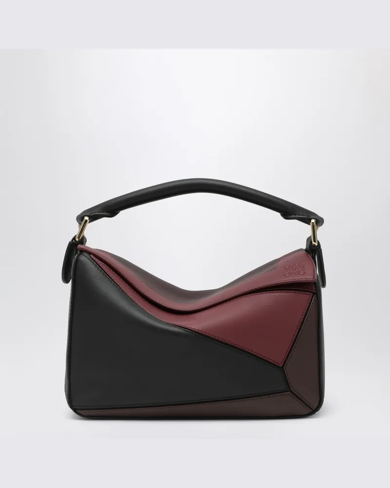Loewe Kleine Puzzle Tasche Schwarz/Burgunder Schwarz