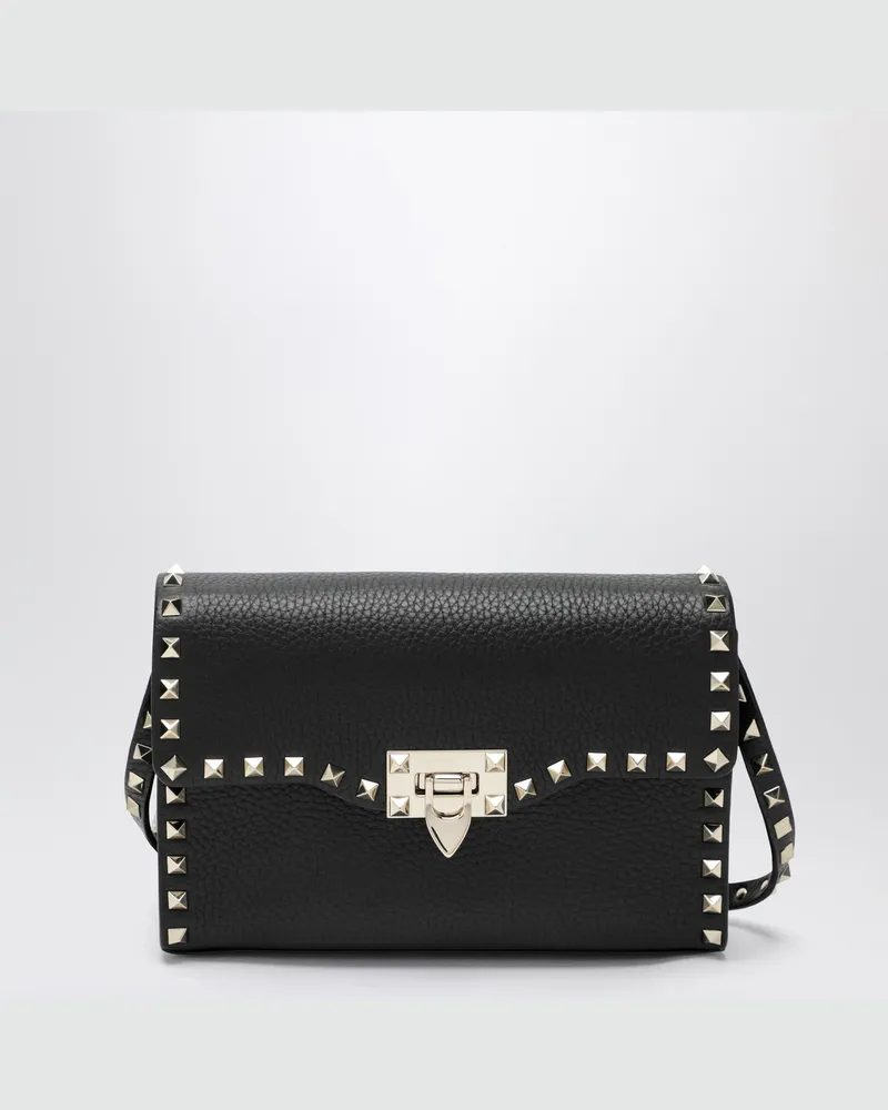 Valentino Garavani Kleine schwarze Rockstud Umhängetasche 