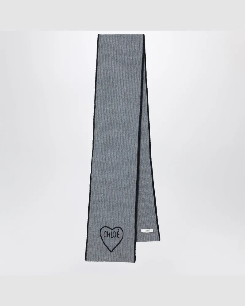 Chloé grauer Schal aus Wolle und Kaschmir von Encoeur Grey