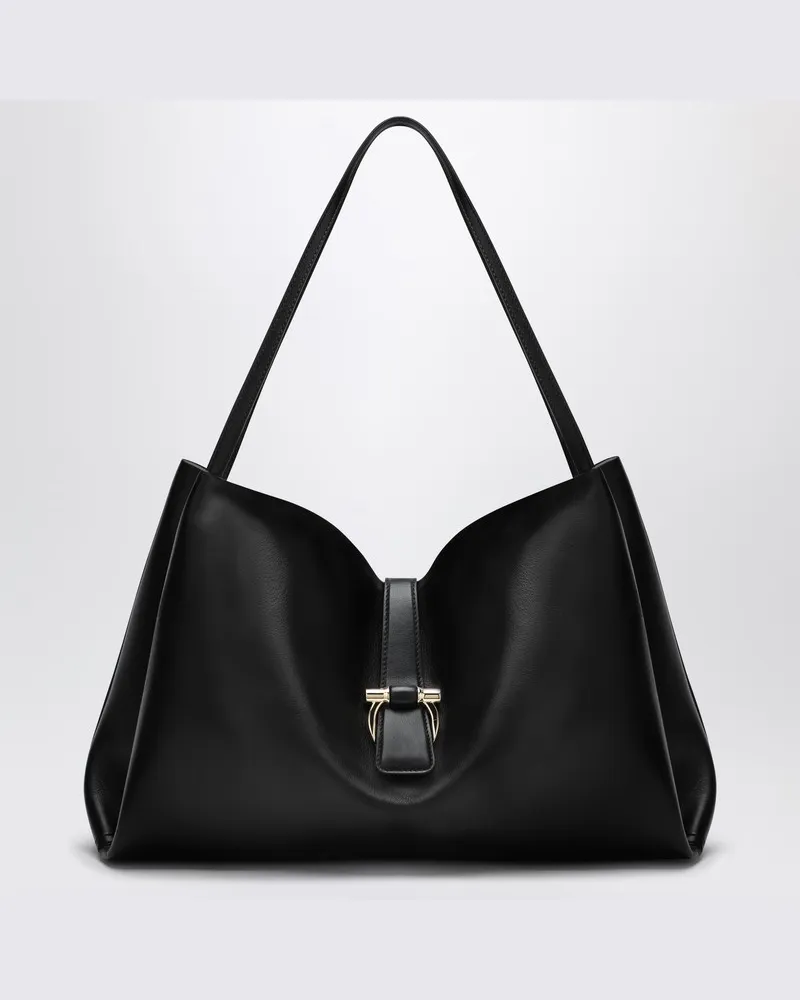 Ferragamo Große schwarze Tote-Tasche aus Leder Schwarz