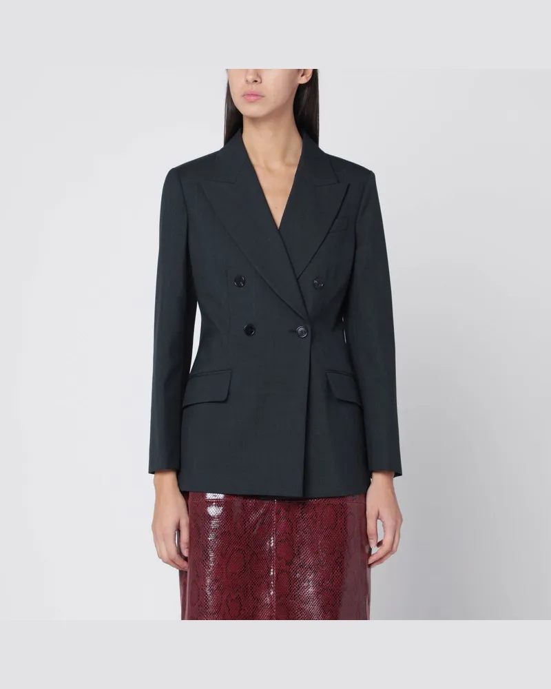 Gucci Graue, zweireihige Wolljacke Grau
