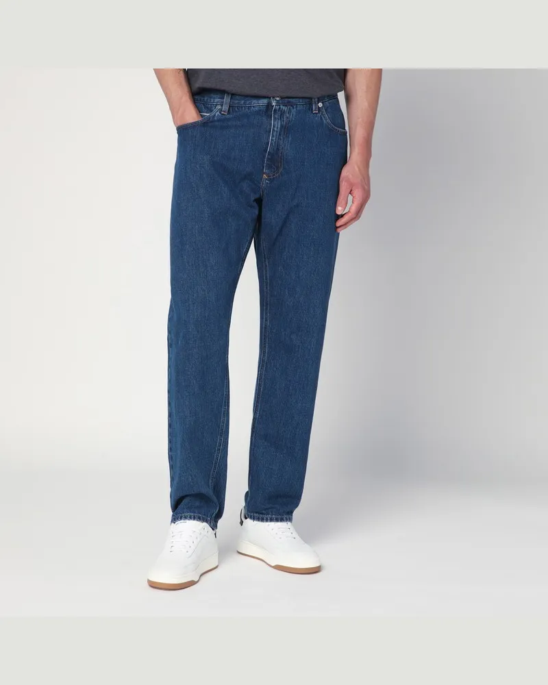 Dolce & Gabbana Blaue Jeans aus Denim mit Logo-Tag Mehrfarbig