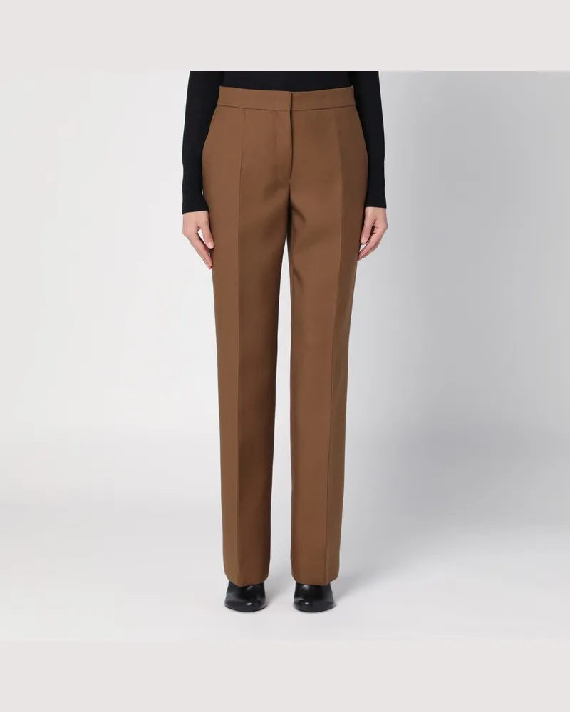 Jil Sander Braune Hose aus Wolle Braun