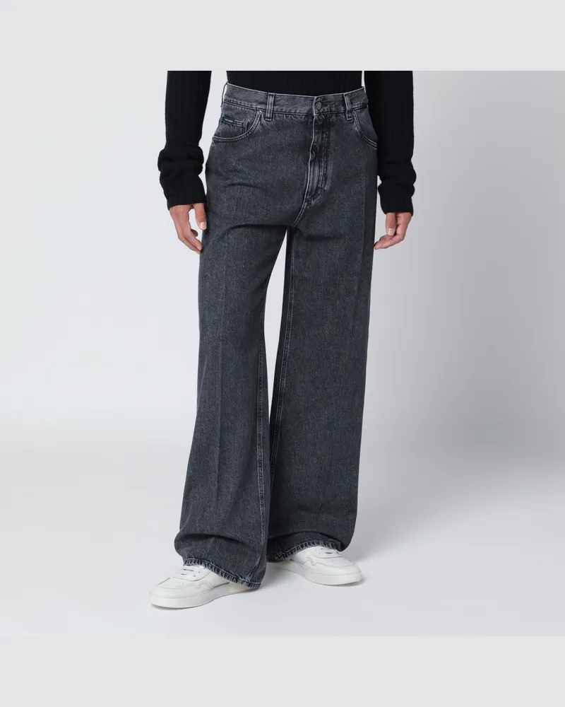 Dolce & Gabbana Schwarze ausgewaschene Oversize-Jeans 