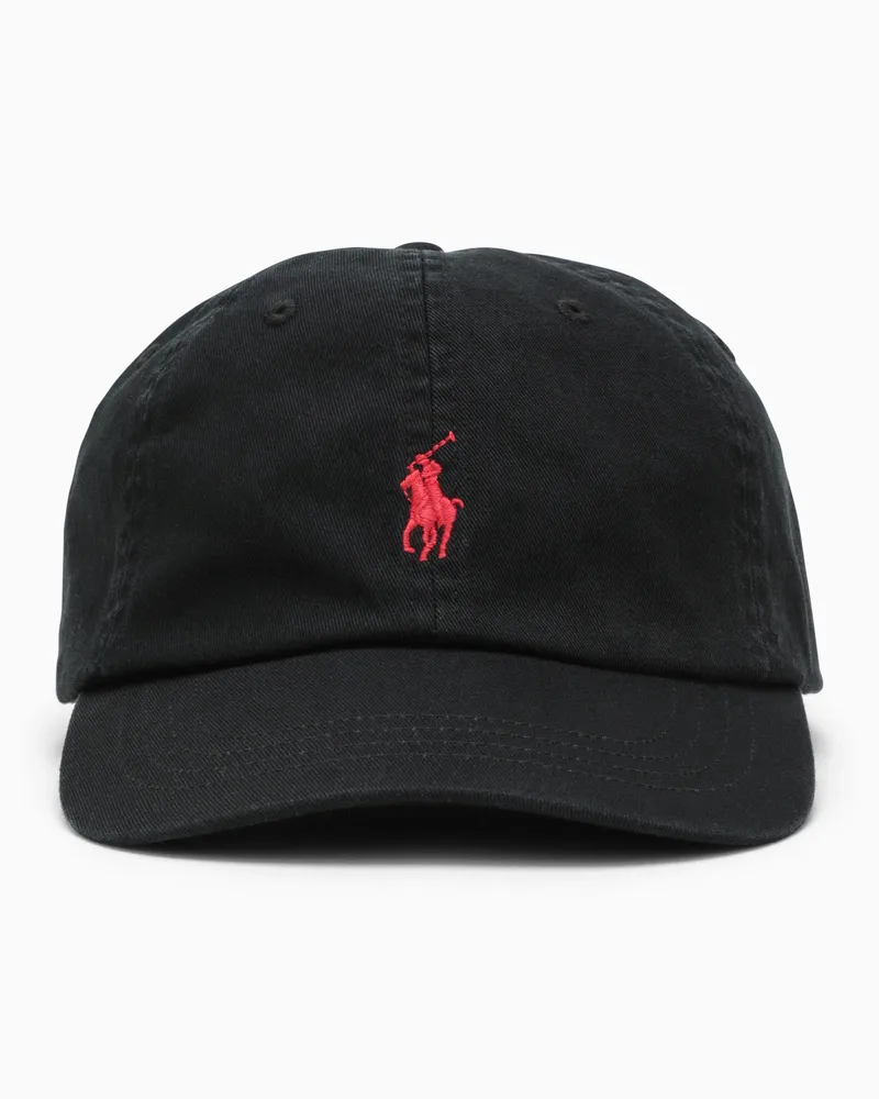 Ralph Lauren Schwarze Baseballkappe mit Logo Black