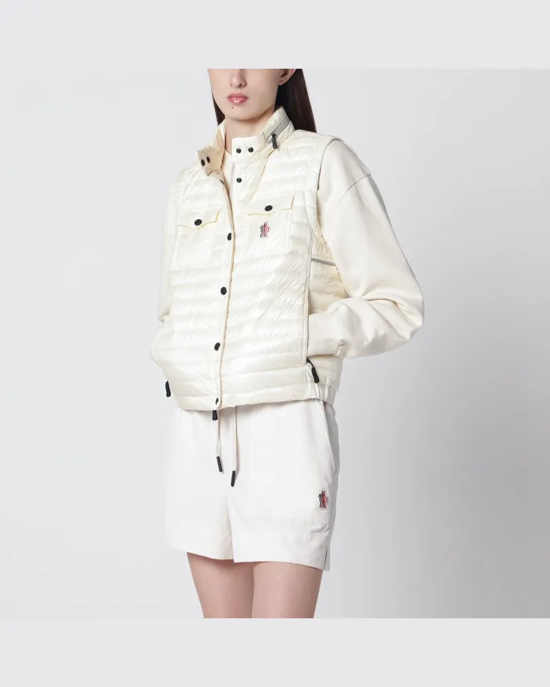 Moncler Gumiane wattierte Weste weiß Weiß