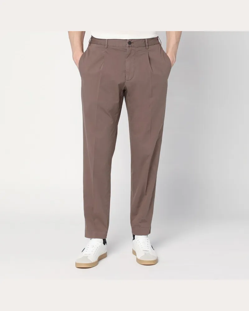 Biagio Santaniello Hose in Taupe aus Baumwolle Beige