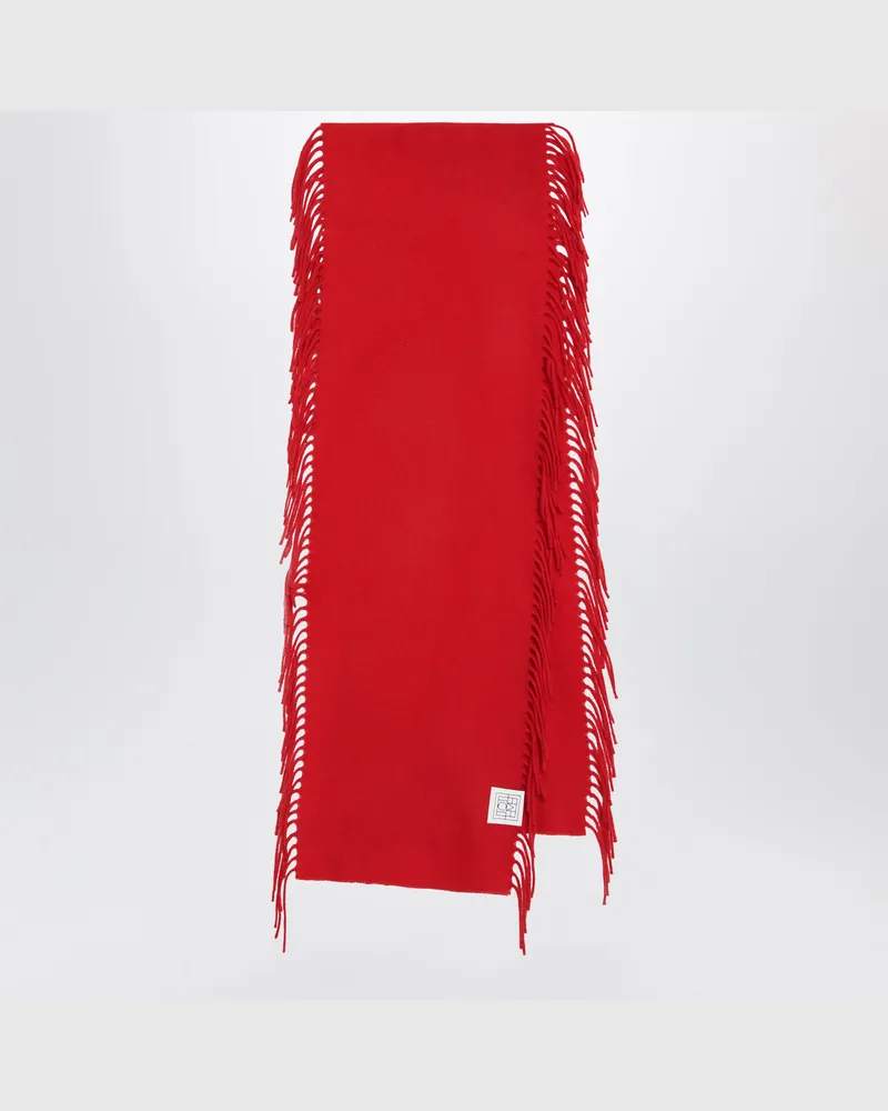 Totême Roter Schal aus Wolle und Kaschmir Red