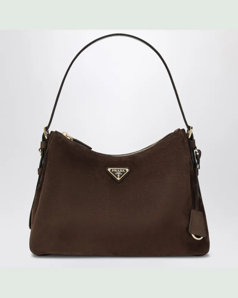 Prada Tasche aus dunkelbraunem Veloursleder Brown