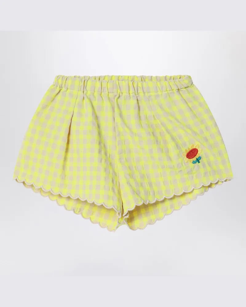 BOBO CHOSES Gelbe Shorts aus Vichy-Stoff Gelb