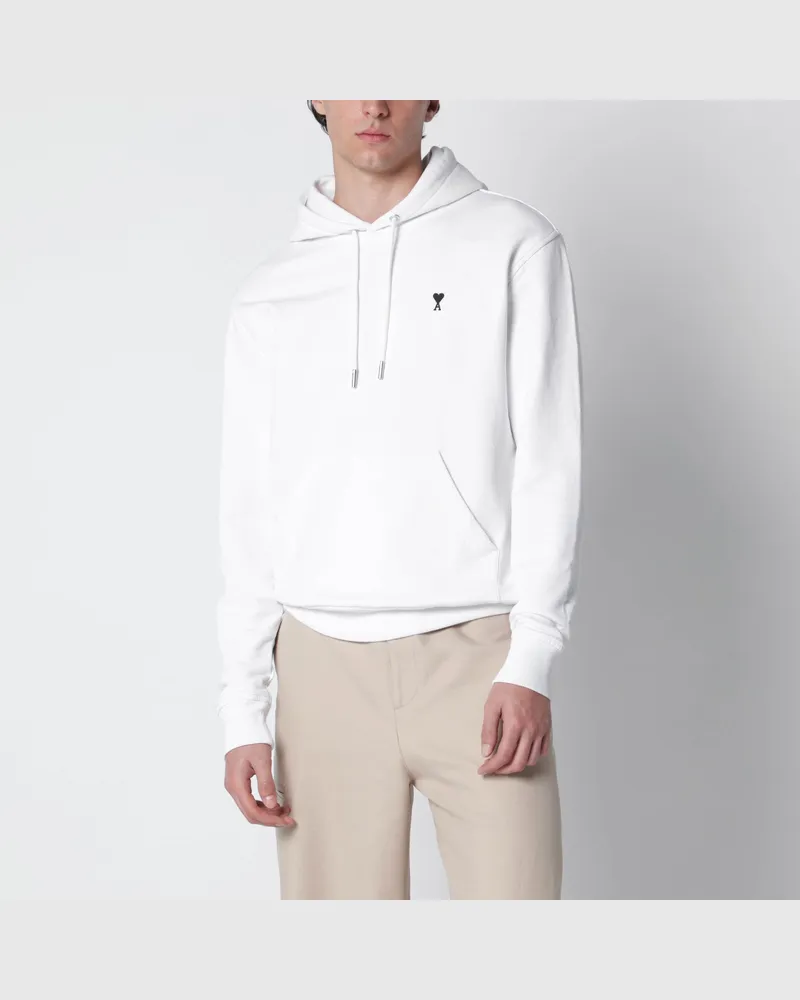 AMI Paris Weißer Ami De Coeur Hoodie White