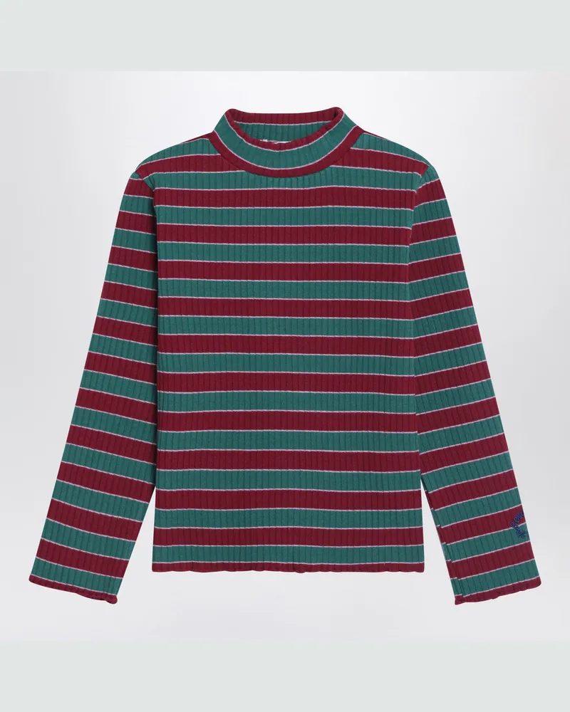 BOBO CHOSES Ribbed striped cotton sweater Multicolor