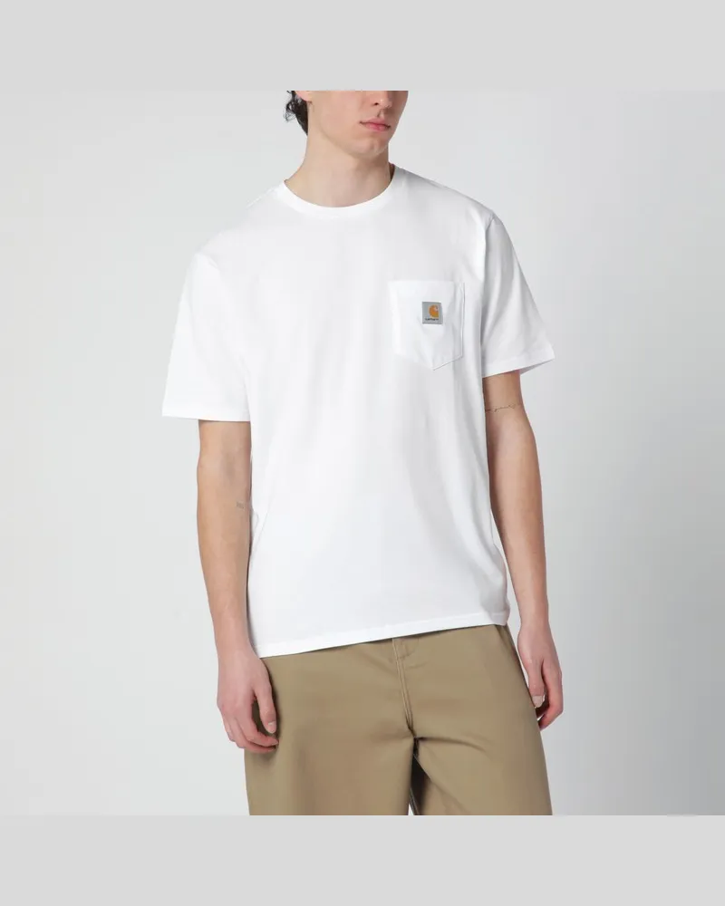 Carhartt WIP Weißes S/S Pocket T-Shirt Weiß