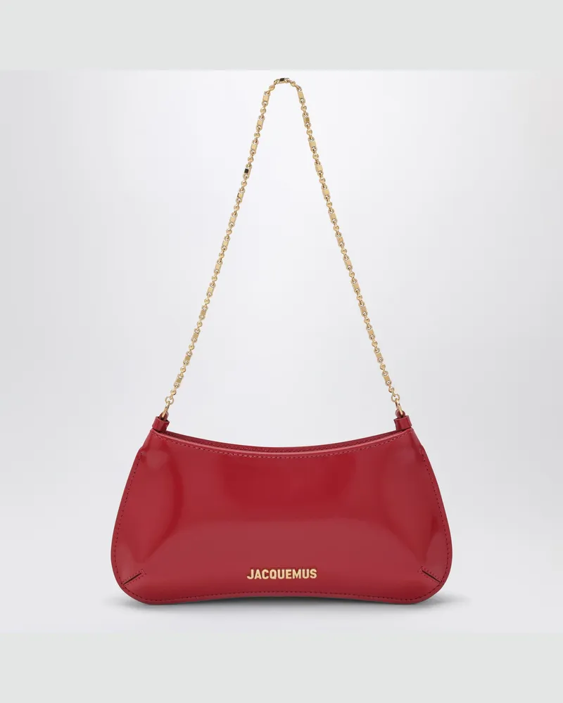 Jacquemus Le Bisou Chaine Tasche aus rotem Lackleder Red