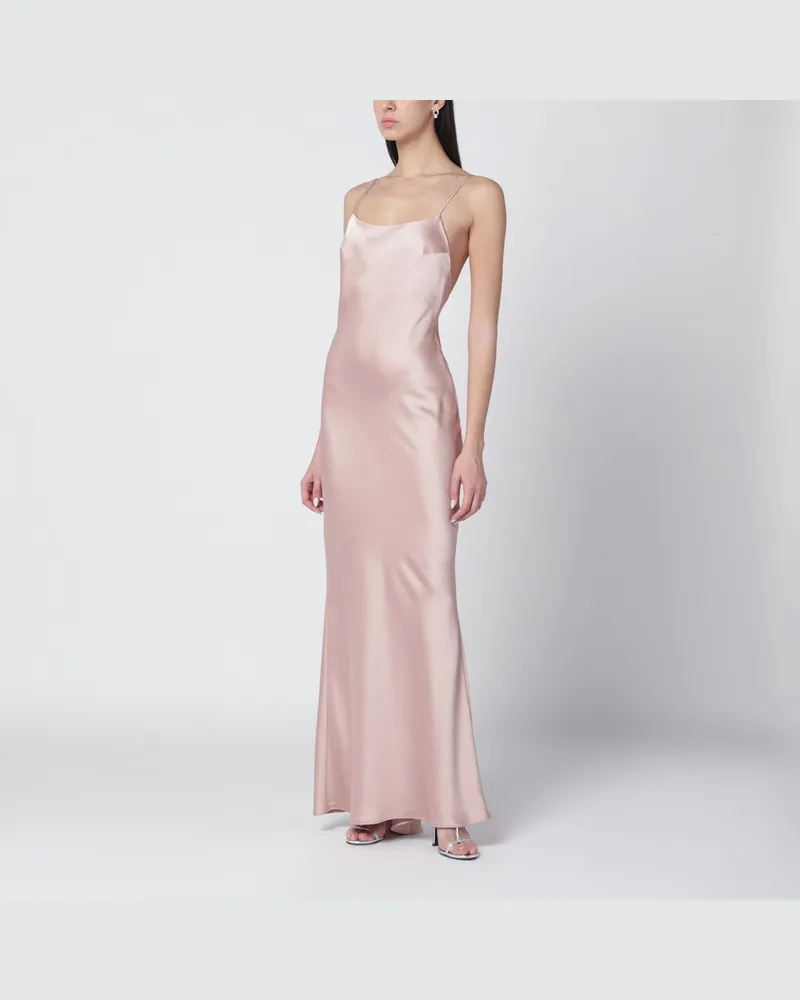 ANDAMANE Pfingstrosenfarbenes Ninfea-Kleid mit Drapierung am Rücken 