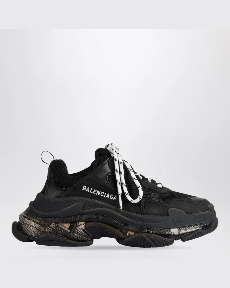 Balenciaga Triple S Sneaker mit transparenter Sohle schwarz Schwarz