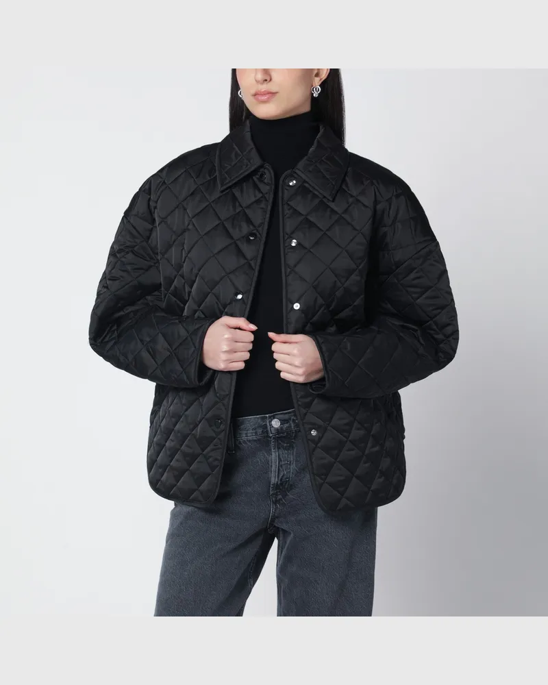 Totême Schwarze gesteppte Jacke Black