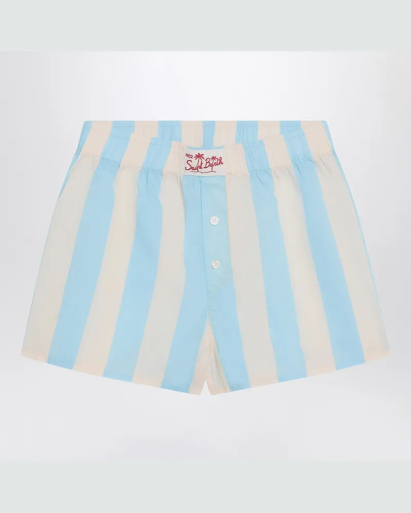 MC2 Saint Barth Boxy Jr Shorts mit blau/weißen Streifen Light