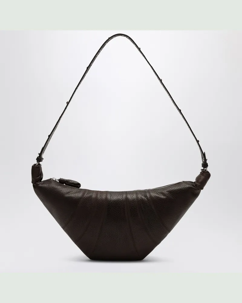 Christophe Lemaire Croissant-Tasche mittel aus Leder mit Western-Nieten Brown