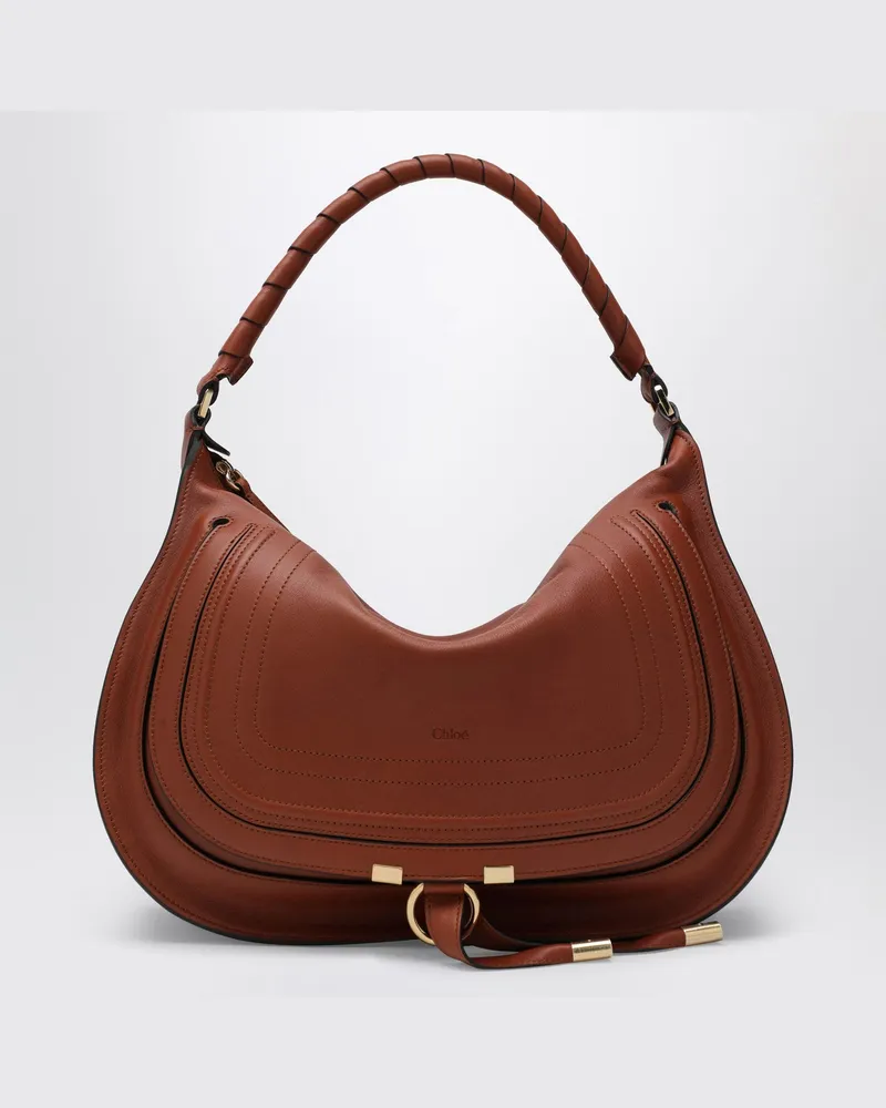 Chloé Braune Marcie Schultertasche aus Leder Brown