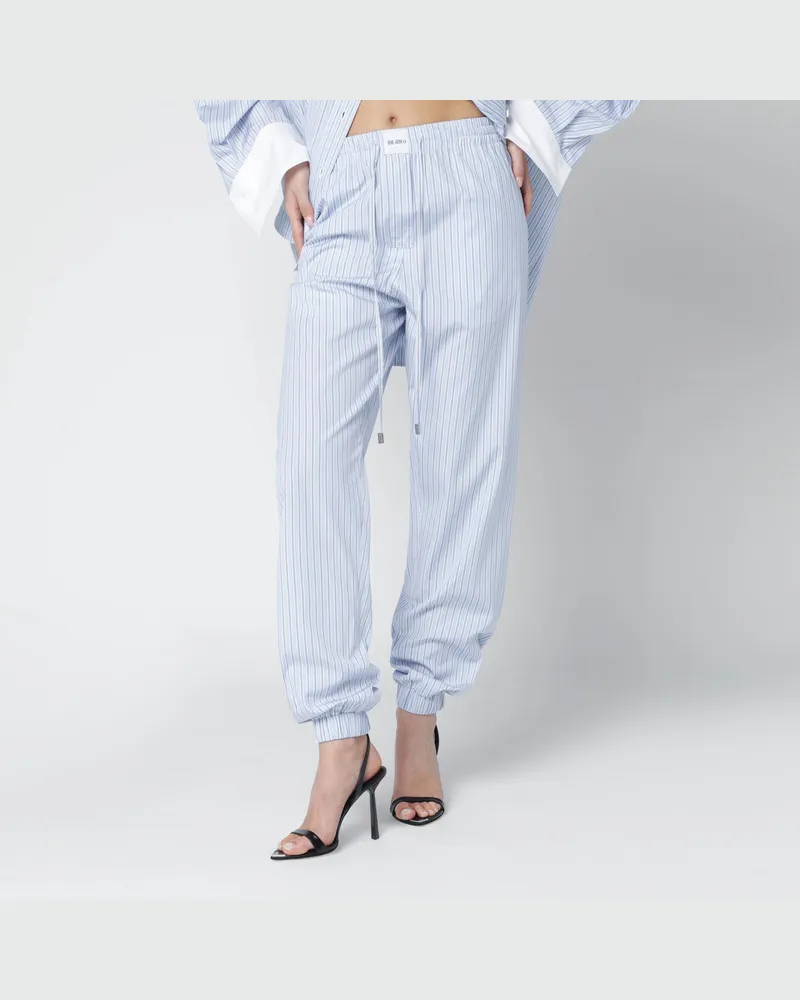 ATTICO Hellblau/weiß gestreifte Hose 
