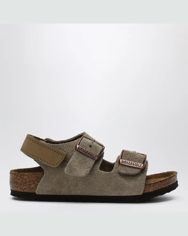 Birkenstock Milano taupefarbene Wildleder-Sandale Beige