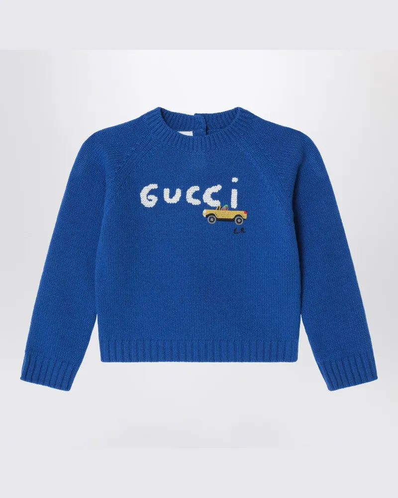 Gucci Hellblauer Wollpullover Blau
