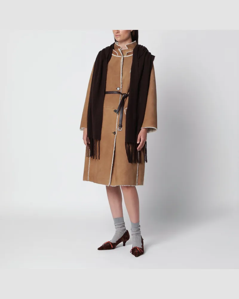Destin Brauner Opus Schal aus Wolle Brown