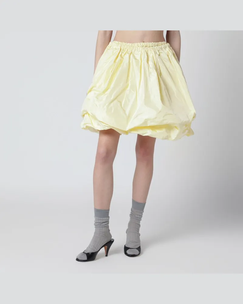 Prada Rock in Creme aus Tech-Taft Gelb