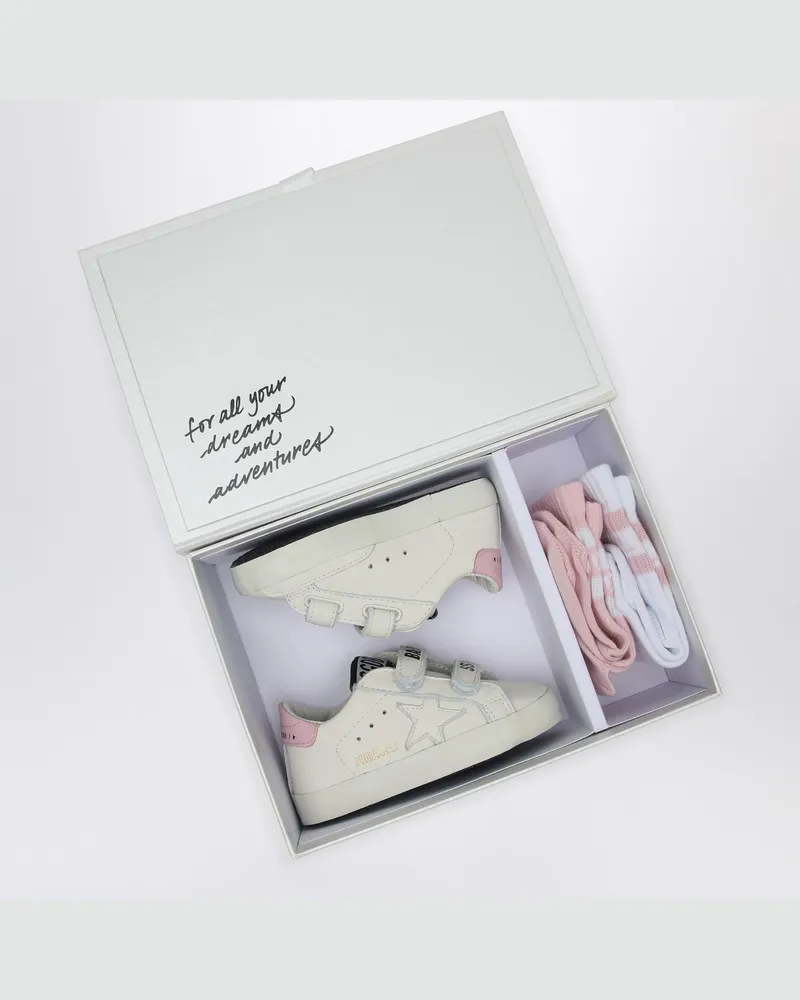 Golden Goose Set Sneaker Baby School weiß/rosa mit Socken 