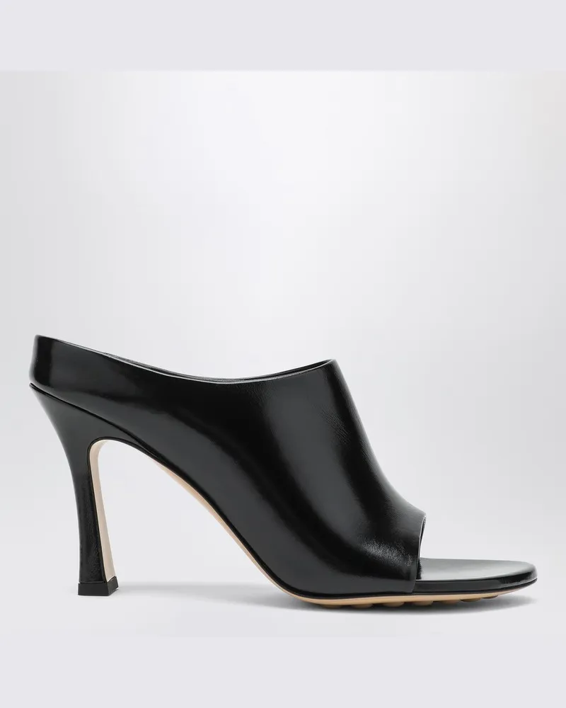 Bottega Veneta Schwarze Leder-Rana-Pantoletten Schwarz