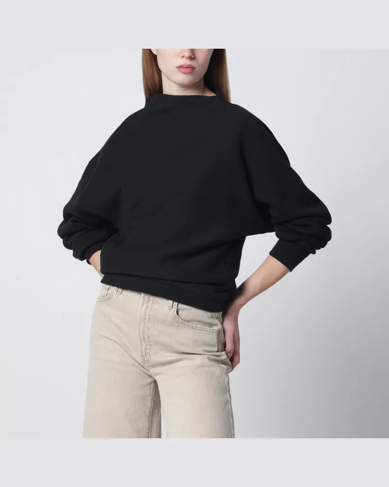 6397 Schlamfarbenes drapiertes Sweatshirt Braun