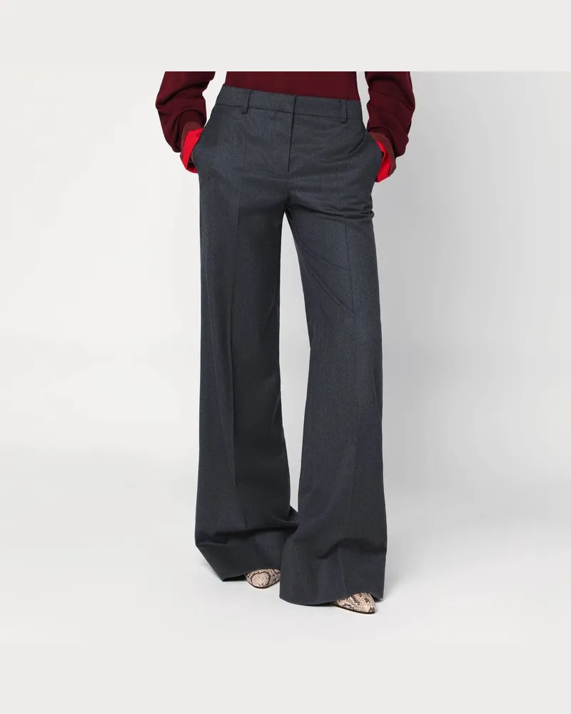 Stella McCartney Weite graue Wollhose Grau