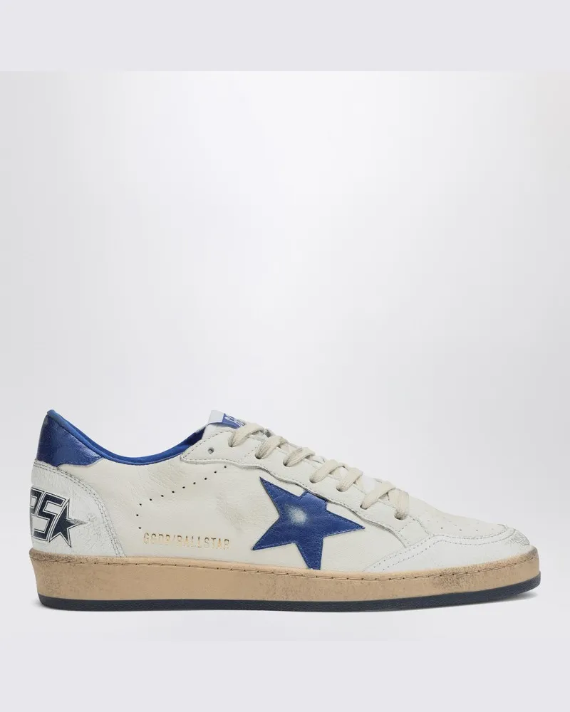 Golden Goose Ballstar Weiß/Metallic Blau Sneaker Weiß