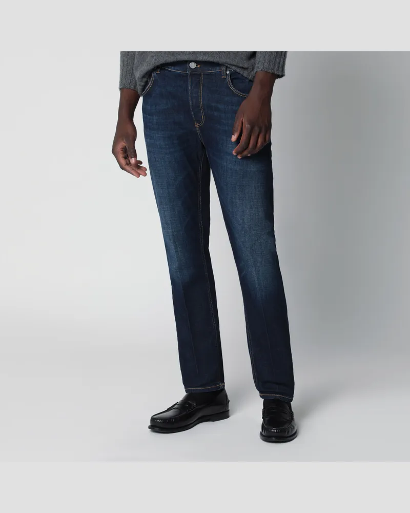PT TORINO Dunkelblaue Jeans mit Washed-Effekt Blue