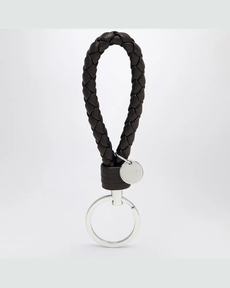 Bottega Veneta Intrecciato-Schlüsselanhänger in Fondente Brown