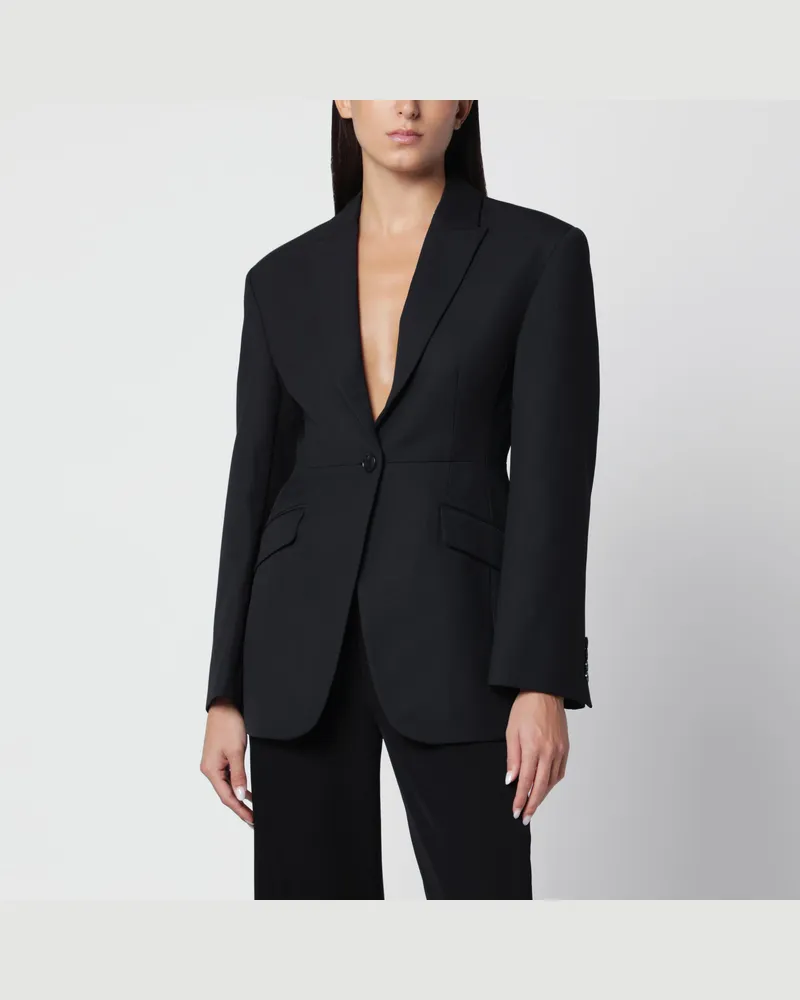 Anine Bing Schwarzer Elga Blazer aus Wollmischung Black