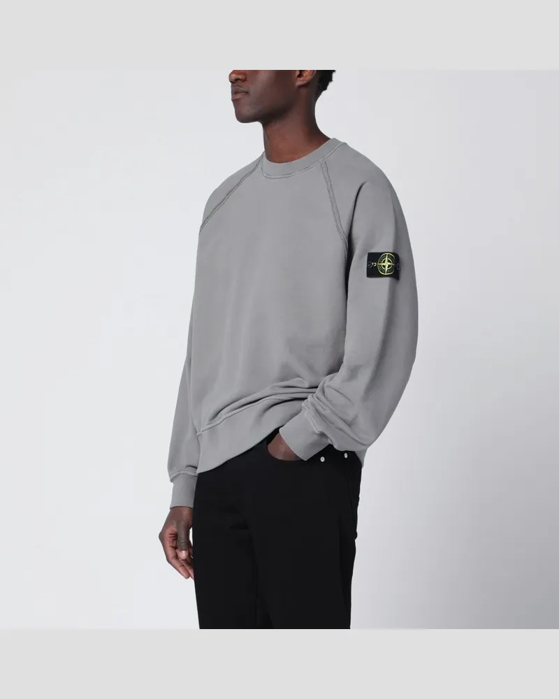 Stone Island Grauer Baumwollpullover Grau