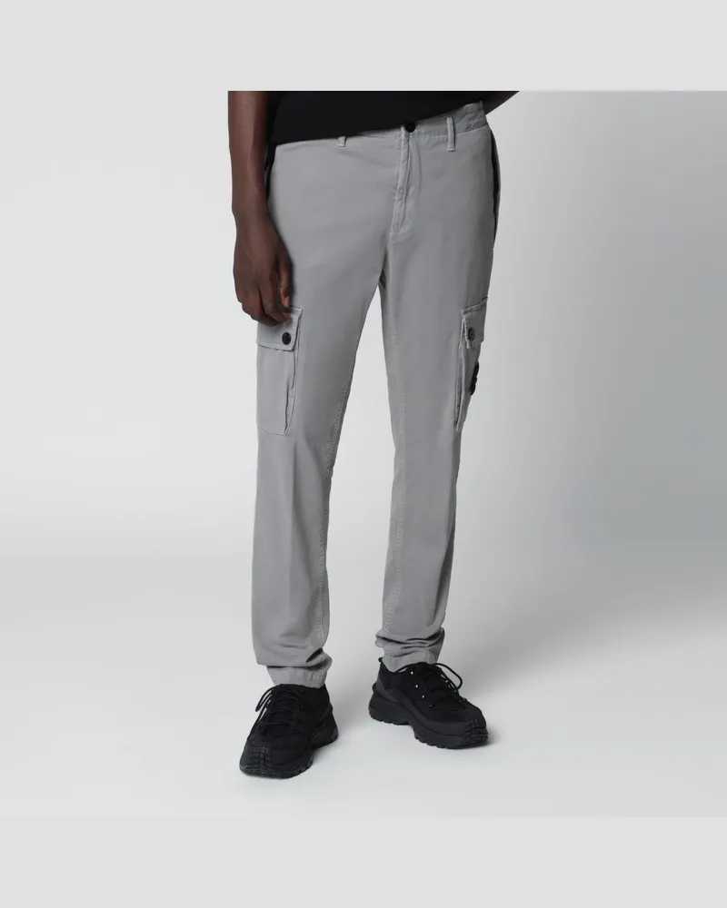 Stone Island Graue Cargohose aus Baumwolle Grey