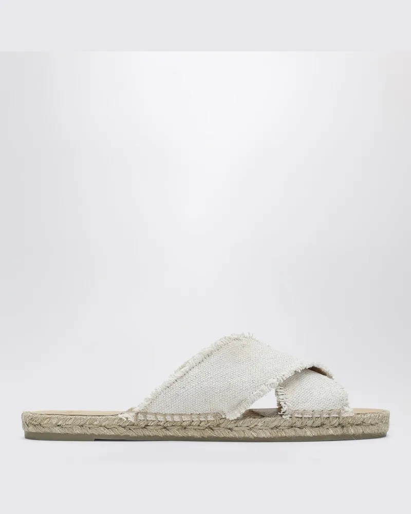 Castañer Slipper Palmera weiß Metallisch