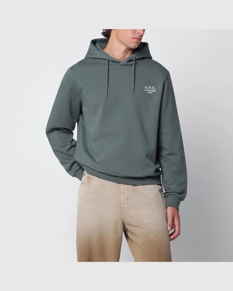 A.P.C. Grüner Baumwollhoodie Green